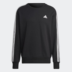 Blusão de Moletom sem Capuz adidas Essentials 3-Stripes - Masculino - Foto 4
