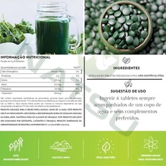 Kit Spirulina Premium Orgânica Puravida - 200 Tabletes - 2 Unds - Foto 2