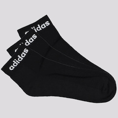 Kit Meia Cano Médio adidas Logo Linear Ankle - 3 Pares - Adulto - Foto 1