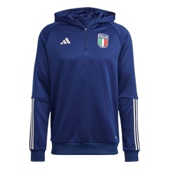 Blusão de Moletinho com Capuz da Itália Tiro 23 adidas - Masculino - Foto 1