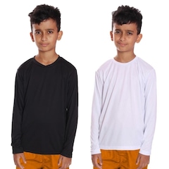 Kit Camisetas Manga Longa Dellas Fit Térmica - 2 Unidades - Infantil - Foto 1