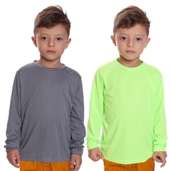 Kit Camisetas Manga Longa Dellas Fit Térmica - 2 Unidades - Infantil - Foto 1