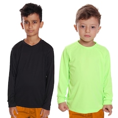 Kit Camisetas Manga Longa Dellas Fit Térmica - 2 Unidades - Infantil - Foto 1