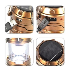 Lanterna Lampião para Camping DK Solar Retrátil - Foto 4