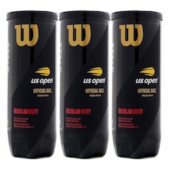 Bola de Tênis Wilson US Open Regular Duty Saibro - 3 Tubos - 9 Bolas - Foto 1