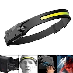Lanterna Led de Cabeça DK Profissional Recarregável Camping Sensor de Movimento - Adulto - Foto 3