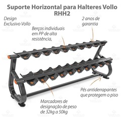 Rack Horizontal para Dumbell Vollo - Foto 5