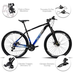 Bicicleta Aro 29 Ksw XLT 100 Aluminio - Freio a Disco - Câmbios Shimano - 21 Marchas - Foto 5