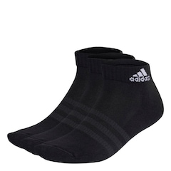 Kit de Meias Cano Baixo adidas Cushioned Sportswear Ankle com 3 Pares - Adulto - Foto 1
