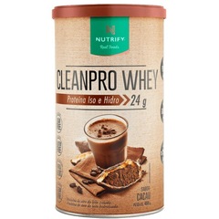 CleanPro Whey Protein Isolado Hidrolisado Clean Label Nutrify - Cacau - 450g - Foto 1