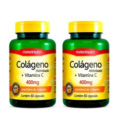 Kit de Colágeno Hidrolisado Vitamina C 400mg Maxinutri - 60 Caps - 2 Unds - Foto 4