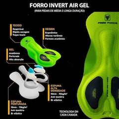 Bermuda de Ciclismo Free Force Performance Gel - Masculina + Par de Meia - Foto 5
