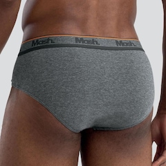 Cueca Slip Mash Cotton Algodão Elástico - Adulto - Foto 2