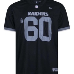 Camisa New Era NFL Las Vegas Raiders Jersey Core - Masculina - Foto 1