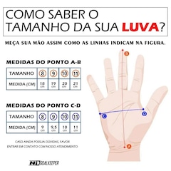 Luvas de Goleiro Campo e Society N1 Scorpius Profissional - Adulto - Foto 3