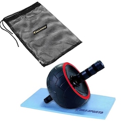 Kit de Treio Gold Sports Com Roda Abdominal Larga Strong Ii + Tapete de Apoio + Mesh Bag - Foto 3