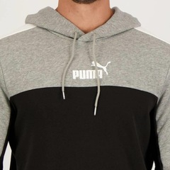Blusão de Moletom com Capuz Puma ESS+ Block Hoodie - Masculino - Foto 4