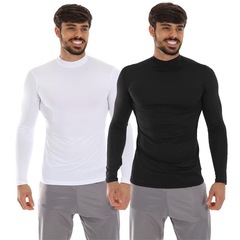 Kit Camisa Manga Longa Frishop SegUnidadesa Pele UV Proteção Térmica - 2 Unidades - Masculina - Foto 1