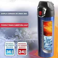 Garrafa EcoEsportiva II Gold Sports Dupla Camada - 500 ml - Foto 3
