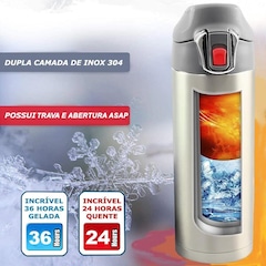 Garrafa EcoEsportiva II Gold Sports Dupla Camada - 500 ml - Foto 3