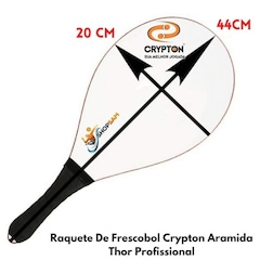 Raquete de Frescobol Crypton Fibra de Vidro Premium - 2 Unidades - Foto 4