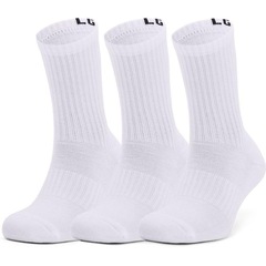 Kit Meias Under Armour Core Cotton Cano Alto - 3 Pares - Unissex - Foto 1