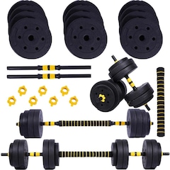 Kit de Halteres Yangfit com Anilhas e Barra - 25kg - Foto 1