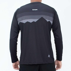 Camisa de Ciclismo HUPI Manga Longa New Shadow All Black - Unissex - Foto 2