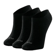 Kit de Meias Invisível SHE Lisa Microfibra - 3 Pares - Feminina - Foto 1