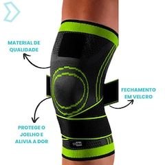 Joelheira Ortopédica Ajustável Articulada de Compressão e Proteção Patelar Tensor Joelho Fitness - Foto 3