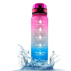 Garrafa Squeeze Gold Sports All Day Siliconada com Peneira - 1Litro - Foto 1