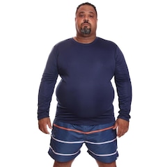 Kit de Camisas Térmica Dellas Fit Dry Fit Plus Size Manga Longa com Proteção Solar Uv - 2 Unidades - Masculina - Foto 2