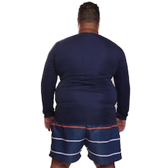 Kit de Camisas Térmica Dellas Fit Dry Fit Plus Size Manga Longa com Proteção Solar Uv - 2 Unidades - Masculina - Foto 3