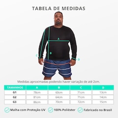Kit de Camisas Térmica Dellas Fit Dry Fit Plus Size Manga Longa com Proteção Solar Uv - 2 Unidades - Masculina - Foto 6