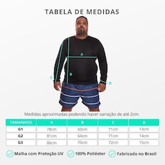 Camisa Térmica Dellas Fit Dry Fit Plus Size Manga Longa com Proteção Solar Uv - Masculina - Foto 3