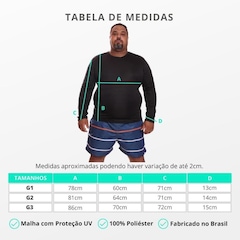 Camisa Térmica Dellas Fit Dry Fit Plus Size Manga Longa com Proteção Solar Uv - Masculina - Foto 3