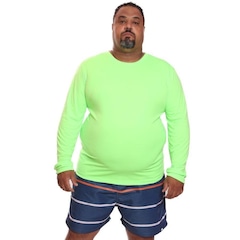 Camisa Térmica Dellas Fit Dry Fit Plus Size Manga Longa com Proteção Solar Uv - Masculina - Foto 1