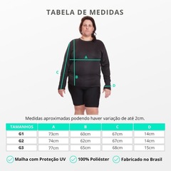 Kit de Camisas Térmica Dellas Fit Dry Fit Plus Size Manga Longa com Proteção Solar Uv - 3 Unidades - Feminina - Foto 6