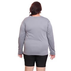 Camisa Térmica Dellas Fit Dry Fit Plus Size Manga Longa com Proteção Solar Uv - Feminina - Foto 2