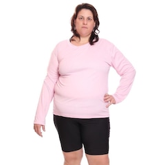 Camisa Térmica Dellas Fit Dry Fit Plus Size Manga Longa com Proteção Solar Uv - Feminina - Foto 1
