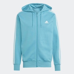 Jaqueta de Moletinho com Capuz adidas Essentials 3-Stripes - Masculina - Foto 3