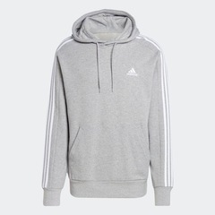 Blusão de Moletom com Capuz adidas 3 Listras - Masculino - Foto 3