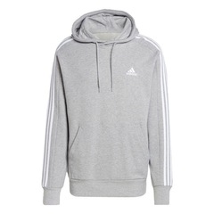 Blusão de Moletom com Capuz adidas 3 Listras - Masculino - Foto 1