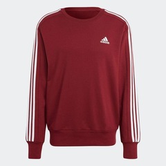 Blusão de Moletom sem Capuz adidas Essentials 3-Stripes - Masculina - Foto 3