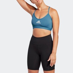 Top Fitness com Bojo adidas Suporte Leve AeroReact - Feminino - Foto 7