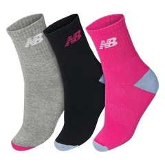 Kit Meias New Balance Lifestyle com 3 pares - 29 a 32 - Infantil - Foto 1