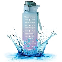 Garrafa Gold Sports Timer Mark - 1 Litro com Cartela de Adesivos - Foto 2