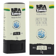 Protetor Solar Facial Brazinco FPS 50 Incolor - Foto 1