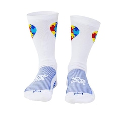 Meia Cano Alto HUPI Tea Autismo Heart - Unissex - Foto 1