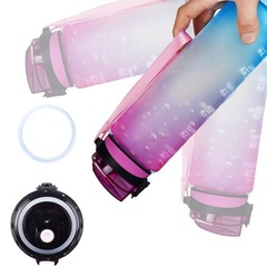 Garrafa Gold Sports All Day Siliconada com Filtro -1 Litro + Bottons e Adesivos - Foto 3